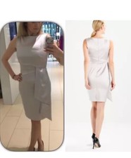 Robe crayon plissée devant satin signature KAREN MILLEN taille 8 prix de vente conseillé 189 £