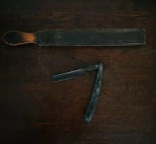 Vintage Ancien Coupe Choux LE GRELOT Avec Cuir Affûtage Razor Rasoir