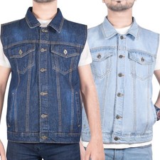 Veste En Jean Sans Manches Légère Confortable Pour Extérieur S-3XL