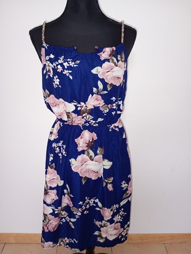Robe fleurie bleu - robe,