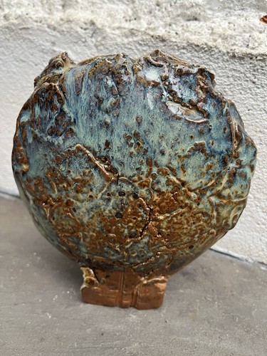 Vase lentille grès vernissé - grès,