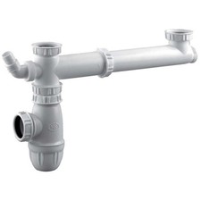 Tubulure pour évier 2 cuves