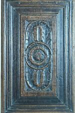 Ancien  panneaux gothique en bois sculpté haute époque chêne médiéval