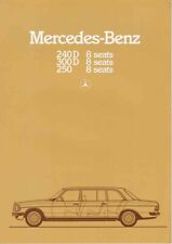 Catalogue Brochure Mercedes W123 240D/300D/250 Long 05/1983 Anglais / English 