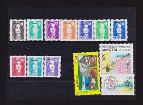 Lot timbres mayotte - de,