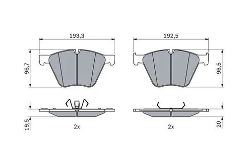 Plaquettes frein 986 424 - frein, 0