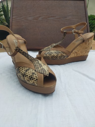Sandales sartore cuir camel - cuir, et