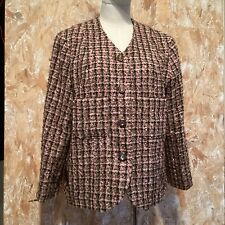 Veste Vintage Tweed Boutons Bijoux 40 