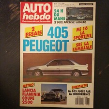 Auto hebdo 578 peugeot 405 Mi 16 sri 24h du Mans 1987 lancia flaminia 2.5 coupe