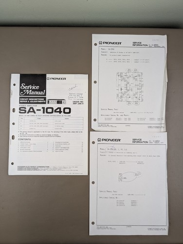 Pioneer 1040 stereo - pioneer, sa-1040