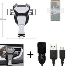 Support Voiture pour Nokia G400 5G + CHARGEUR téléphone montage évacuation d'