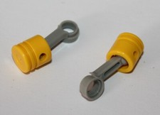 Lego Yellow Technic Engine Piston ref 2851+ OldGray 2852 set 8466 8455 8457 8448
