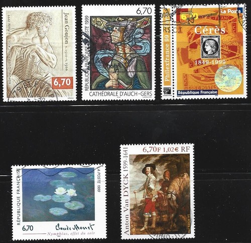 France série 5 timbres - france,