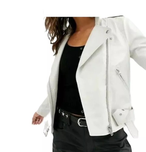 Blouson motard blanc 100 - de,