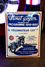 Plaque émaillée MONET GOYON 125 cc moto enamel sign emailschild