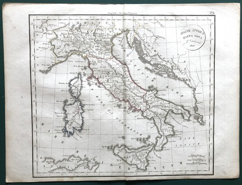 Gravure 1826 grande carte - ,