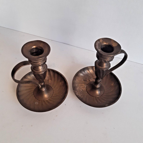 Paire bougeoir bronze - paire,