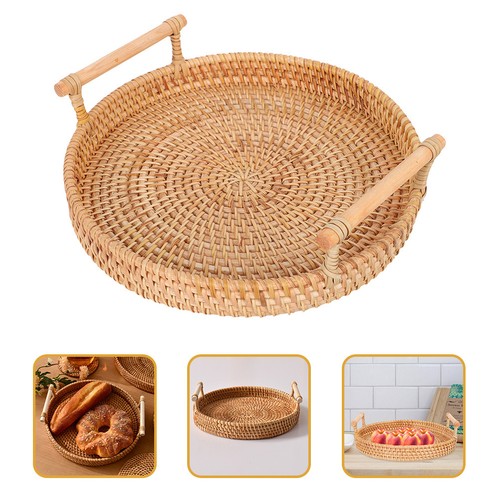 Panier pain rotin tissé - rotin,
