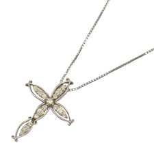 BIJOUX Collier Diamant Pendentif Croix Or Jaune 18KYG 18KWG Femme Occasion