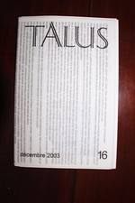 ✒ revue TALUS Tristan Bastit