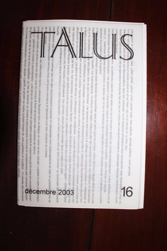 Revue talus tristan - revue,