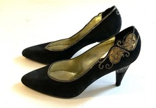 Escarpins En Daim Noir