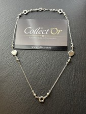 Chaîne collier cœur - Or blanc 18K - 10.56g - 40cm