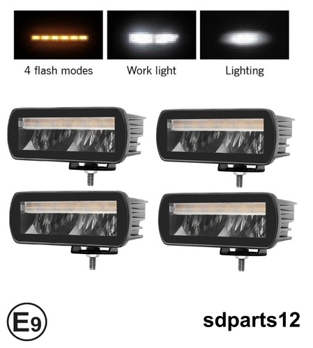 Phare travail led 12 24v - 4x, 12-24v