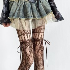 Collants Résille À Lacets