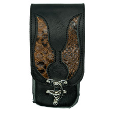 Cuir Véritable Vintage Python Peau de Serpent Ailes Portable Pochette Ceinture