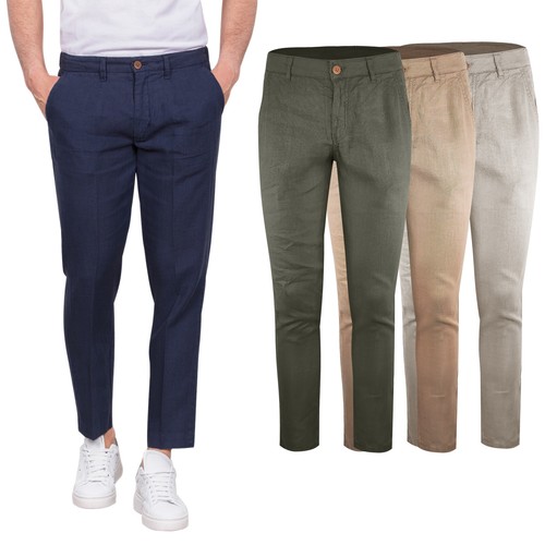 Pantalon homme 100 lin - 100,
