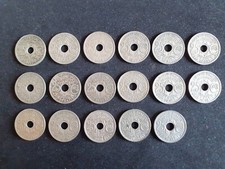 Lot série 17 Monnaies Anciennes 25 centimes LINDAUER 1917 à 1933 FRANCE Francs