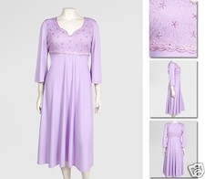 NEW Zaftique LACE BEADED Dress PLUM Lavender 1Z 4Z / 16 28 / XL 1X 4X