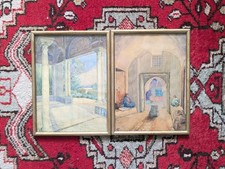 AQUARELLE ORIENTALISTE MÉDINE