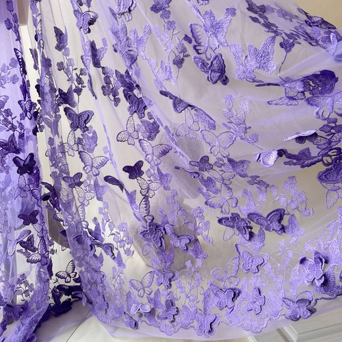 Tissu dentelle papillon - en,