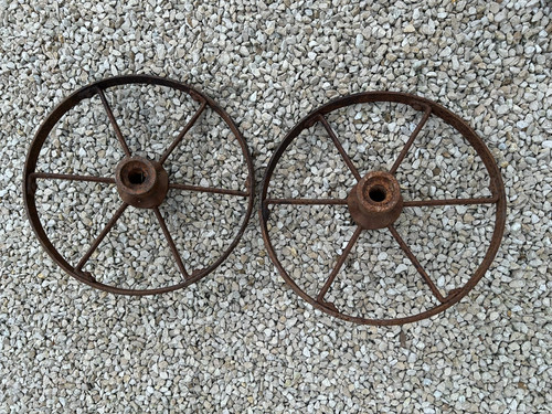 Roues charette en fer - de,