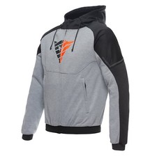 Dainese Daemon-X Safety Zip Moto Hoodie Hommes ( Gris/Noir/Rouge ) Taille : 58