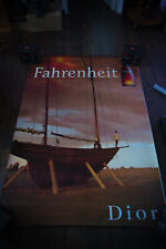 DIOR FAHRENHEIT Large French Vintage Advertising Fashion Poster Original