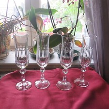 4 flutes a champagne en cristal Villeroy et Boch modèle belvédère H 19,8 CM