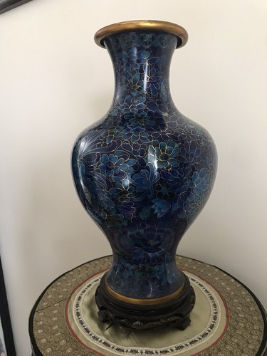 Cloisonne vase bronze - bronze, emaux