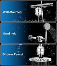 25 Étapes Filtre de Douche,Filtre Douche Anti Calcaire avec vitamine C,Adoucisse
