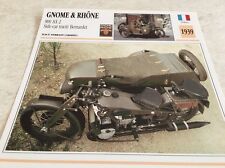 Carte moto Gnome & Rhône 800 AX2 side Bernardet 1939 collection Atlas motorcycle