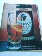 Publicité advertising 1960  Rhume Negrita Bardinet Old Nick Rum