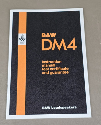 Dm4 instruction manual - b&w,