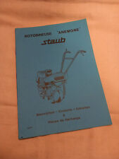 manuel entretien et de pièces de rechange  rotobineuse STAUB  " anemone "