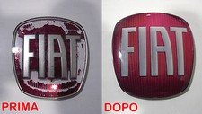 Adhésif Résine 3D PVC Autocollant Coffre Arrière Orrnement Logo Neuf Fiat 500