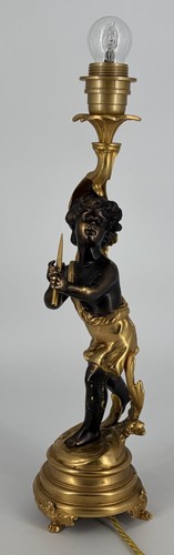 Ancienne lampe putto régule - ancienne,