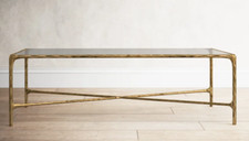 48" Brass Coffee Table