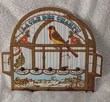 PORTE CLES MURAL porcelaine vintage décor Champêtre 5 crochets ancien