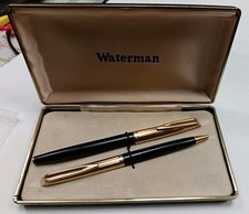 Parure Plume Or et Stylo Bille Waterman CF Doué Attributs Plaqué or